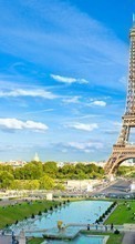 New mobile wallpapers - free download. Eiffel Tower, Cities, Sky, Clouds, Landscape picture and image for mobile phones.