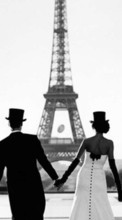 New mobile wallpapers - free download. Humans, Paris, Love, Eiffel Tower picture and image for mobile phones.