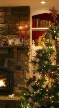 Holidays, New Year, Interior, Fir-trees, Christmas, Xmas for Samsung S8003