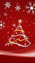 New mobile wallpapers - free download. Holidays, New Year, Fir-trees, Christmas, Xmas, Drawings picture and image for mobile phones.