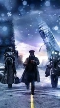 New mobile wallpapers - free download. Fantasy, Cities, People, Men, Snow picture and image for mobile phones.