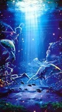 New mobile wallpapers - free download. Fantasy, Universe, Fishes picture and image for mobile phones.