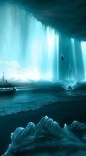 New mobile wallpapers - free download. Water, Fantasy, Ships, ice picture and image for mobile phones.