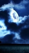 New mobile wallpapers - free download. Fantasy, Moon, Night picture and image for mobile phones.