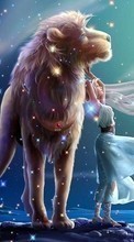 New mobile wallpapers - free download. Fantasy, Lions, Zodiac picture and image for mobile phones.