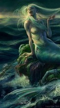 New mobile wallpapers - free download. Fantasy, Sea, Mermaids, Drawings picture and image for mobile phones.