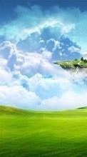 New mobile wallpapers - free download. Fantasy, Sky, Clouds, Landscape, Fields picture and image for mobile phones.