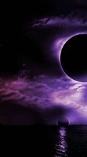New mobile wallpapers - free download. Fantasy,Night,Landscape,Planets picture and image for mobile phones.