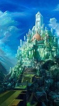 New mobile wallpapers - free download. Fantasy, Clouds, Castles picture and image for mobile phones.
