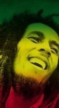 New mobile wallpapers - free download. Flags, Background, People, Men, Music, Bob Marley picture and image for mobile phones.