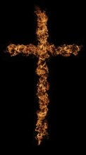 New mobile wallpapers - free download. Background, Crosses, Fire picture and image for mobile phones.
