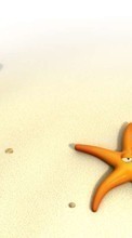 New mobile wallpapers - free download. Background, Starfish, Sand, Beach, Funny picture and image for mobile phones.
