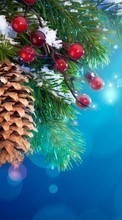 New mobile wallpapers - free download. Background,New Year,Holidays,Cones picture and image for mobile phones.