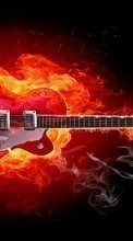 New mobile wallpapers - free download. Guitars, Tools, Objects, Fire picture and image for mobile phones.