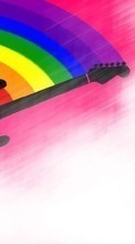 New mobile wallpapers - free download. Guitars, Drawings, Rainbow picture and image for mobile phones.