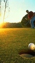 New mobile wallpapers - free download. Sport, Humans, Grass, Sun, Golf picture and image for mobile phones.