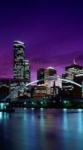 New 240x320 mobile wallpapers Landscape, Cities, Bridges, Night, Architecture free download.