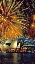 New mobile wallpapers - free download. Cities,Night,Landscape,Sydney picture and image for mobile phones.