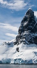 New mobile wallpapers - free download. Mountains, Sky, Clouds, Landscape, Snow picture and image for mobile phones.