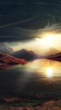 New 320x480 mobile wallpapers Landscape, Sky, Mountains, Lakes free download.