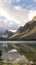 New 240x400 mobile wallpapers Landscape, Water, Sky, Mountains free download.