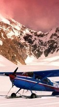New mobile wallpapers - free download. Mountains,Landscape,Nature,Airplanes,Snow,Transport picture and image for mobile phones.
