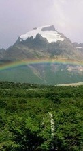 New mobile wallpapers - free download. Mountains,Landscape,Rainbow picture and image for mobile phones.
