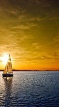 New mobile wallpapers - free download. Yachts,Landscape,Sunset picture and image for mobile phones.