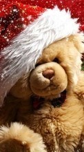 New mobile wallpapers - free download. Toys, Teddy bear, New Year, Holidays, Christmas, Xmas picture and image for mobile phones.