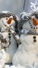 New mobile wallpapers - free download. Toys,Snowman,Objects picture and image for mobile phones.