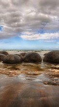 New mobile wallpapers - free download. Stones, Sea, Landscape picture and image for mobile phones.