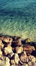 New mobile wallpapers - free download. Stones, Sea, Nature, Water picture and image for mobile phones.