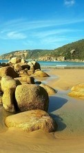 New mobile wallpapers - free download. Landscape, Stones, Beach picture and image for mobile phones.