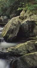 New mobile wallpapers - free download. Landscape, Rivers, Stones picture and image for mobile phones.