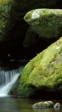 New mobile wallpapers - free download. Landscape, Water, Rivers, Stones picture and image for mobile phones.