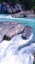 New mobile wallpapers - free download. Landscape, Water, Rivers, Stones picture and image for mobile phones.