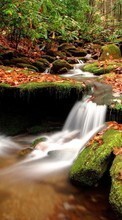 New 128x160 mobile wallpapers Landscape, Water, Rivers, Stones free download.