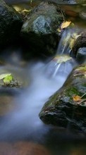 New mobile wallpapers - free download. Landscape, Stones, Waterfalls picture and image for mobile phones.