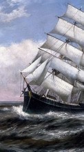 New mobile wallpapers - free download. Transport, Ships, Sea, Paintings, Drawings picture and image for mobile phones.