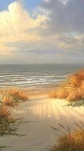 New 320x240 mobile wallpapers Landscape, Sea, Beach, Paintings free download.