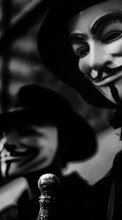 New mobile wallpapers - free download. Cinema, Masks, V for Vendetta picture and image for mobile phones.