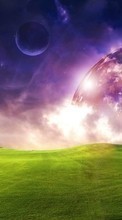 New mobile wallpapers - free download. Universe, Sky, Landscape, Planets, Fields picture and image for mobile phones.