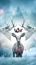 New mobile wallpapers - free download. Universe, Deers, Landscape, Animals, Stars picture and image for mobile phones.