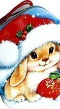 New mobile wallpapers - free download. Holidays, Rabbits, New Year picture and image for mobile phones.