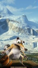 New 240x400 mobile wallpapers Cartoon, Scrat, Ice Age free download.
