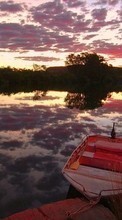 Boats,Landscape,Rivers,Sunset for LG G Pad 8.0 V490