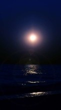 New mobile wallpapers - free download. Landscape, Water, Sea, Moon picture and image for mobile phones.