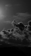 New mobile wallpapers - free download. Landscape, Night, Clouds, Moon picture and image for mobile phones.