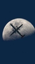New mobile wallpapers - free download. Moon, Landscape, Airplanes, Transport picture and image for mobile phones.