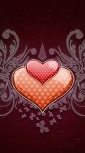 New mobile wallpapers - free download. Hearts, Objects, Love, Valentine&#039;s day, Drawings picture and image for mobile phones.